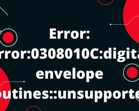 error03000086digital envelope routinesinitialization error